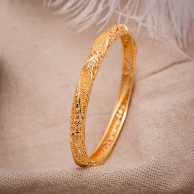18k Gold Plated Golden Bangles Bracelet