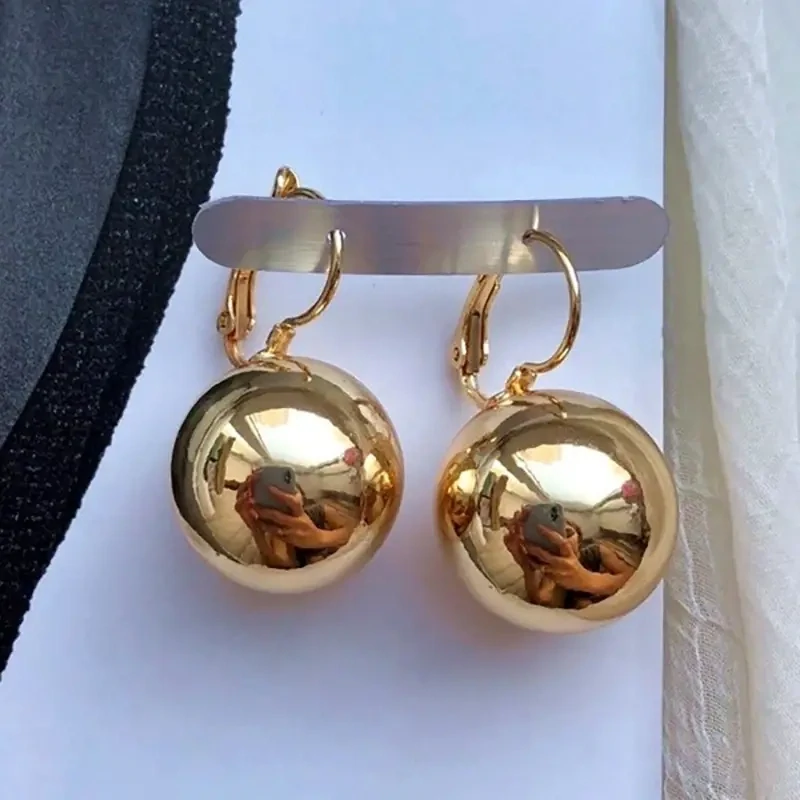 Women&#39;s Fashion Ball-Shape Dangle Earrings Bohemia Creative  Gold