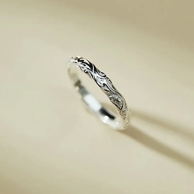 1pc Fashion Luxury Fine Pattern Ring For Women Size 7
