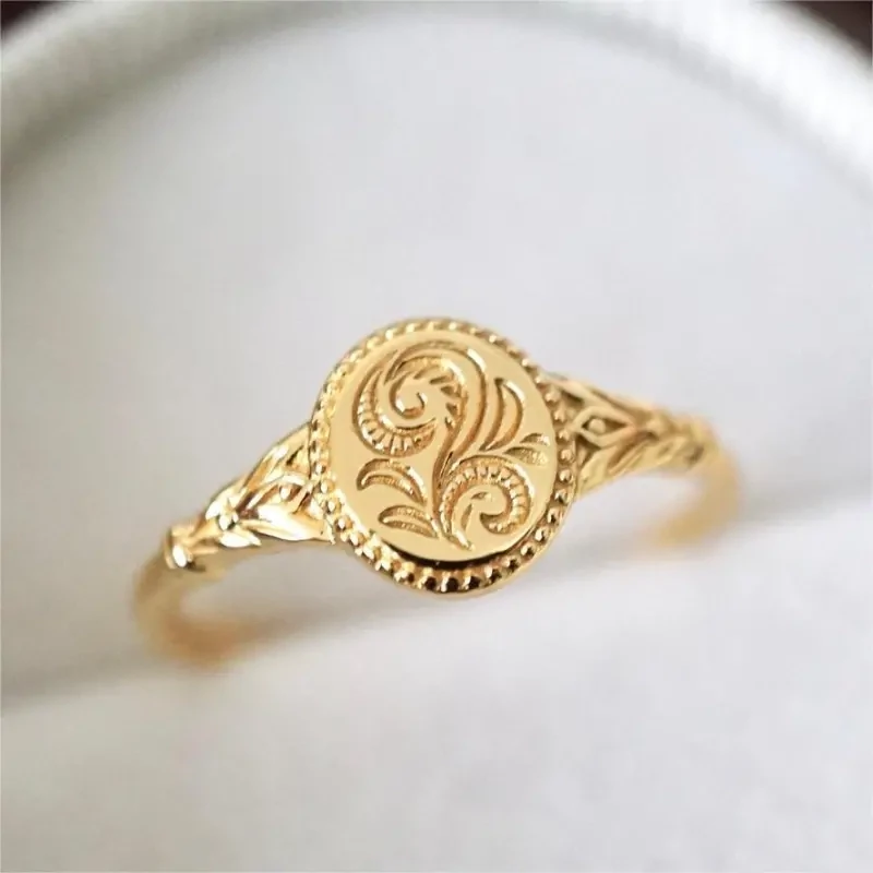 14K Gold Plated Alloy Finger Ring  Size 8