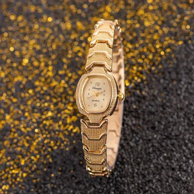 1pc Elegant Alloy Band Round Case Fashionable Quartz Wrist Watch for Women.