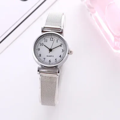 Fashion Casual Simple Versatile Fine Mesh Strap Women&#39;s Watch.