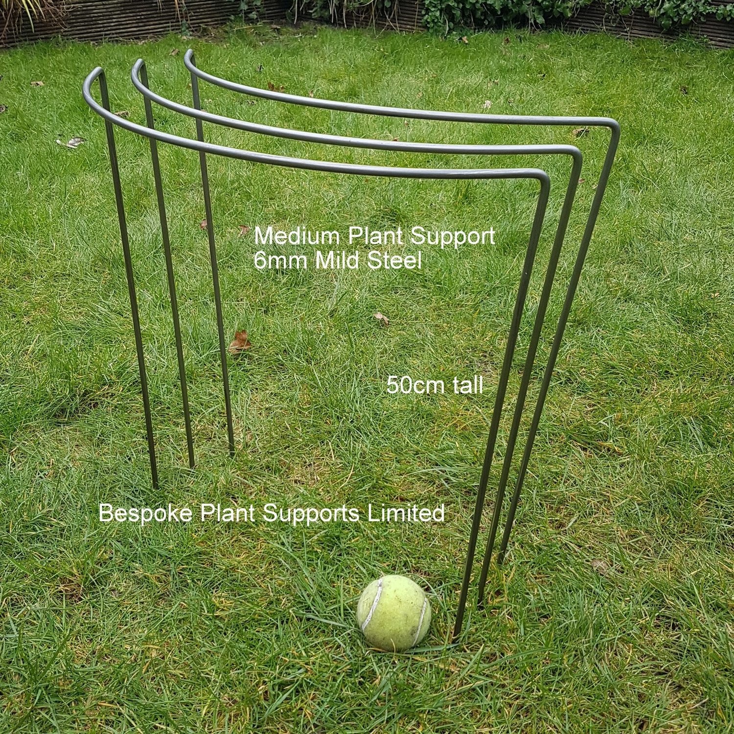 Medium Curved Plant Supports 6mm Mild Steel 3 PACK