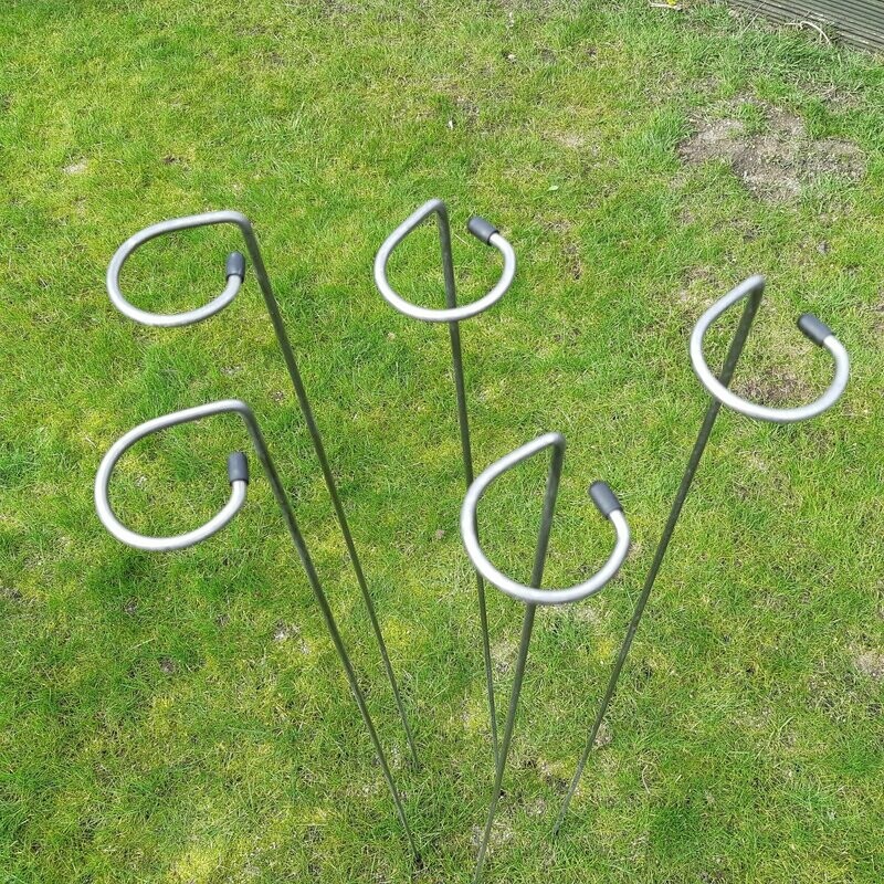 5 x Loop Supports 130cm tall 6mm mild steel.
