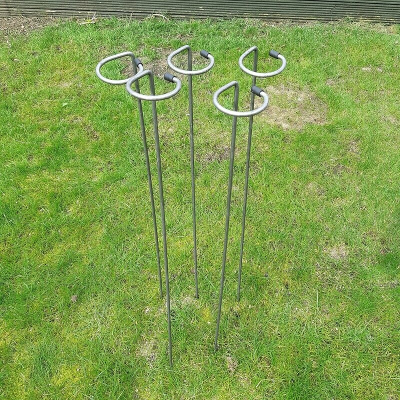 5 x Loop Supports 80cm tall 6mm mild steel.