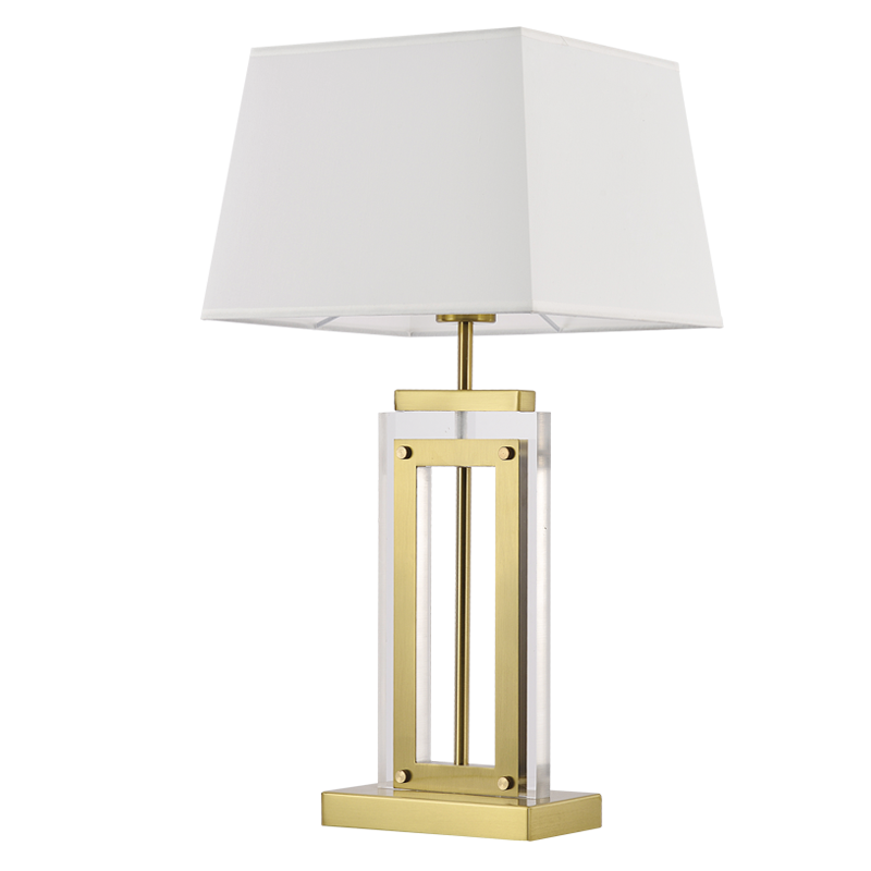 Acrylic and Metal Base Table Lamp