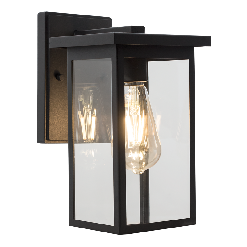 Outdoor lantern light with clear glass