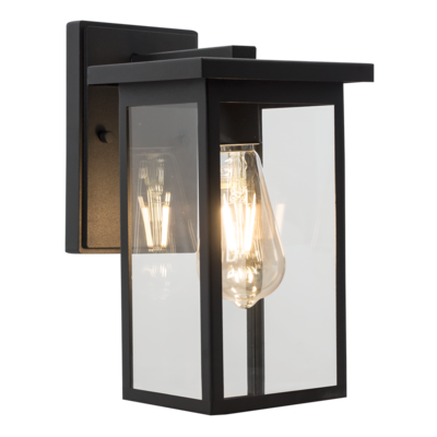 Outdoor lantern light with clear glass