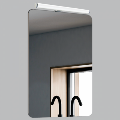 Rectangular Mirror with Attached Polycarbonate Mirror Light