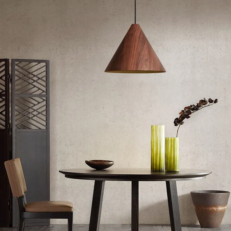 Conica Pendant Light Wood Oak | Walnut