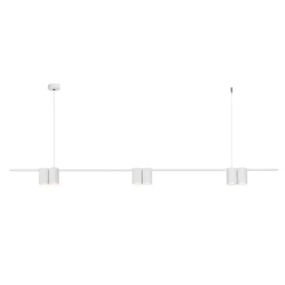 White Occhio 6 Linear Pendant