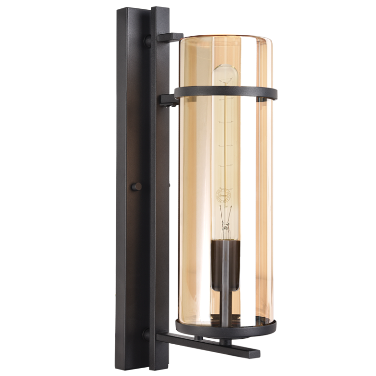 Smokey Amber Glass Lantern
