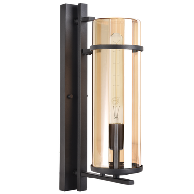 Smokey Amber Glass Lantern