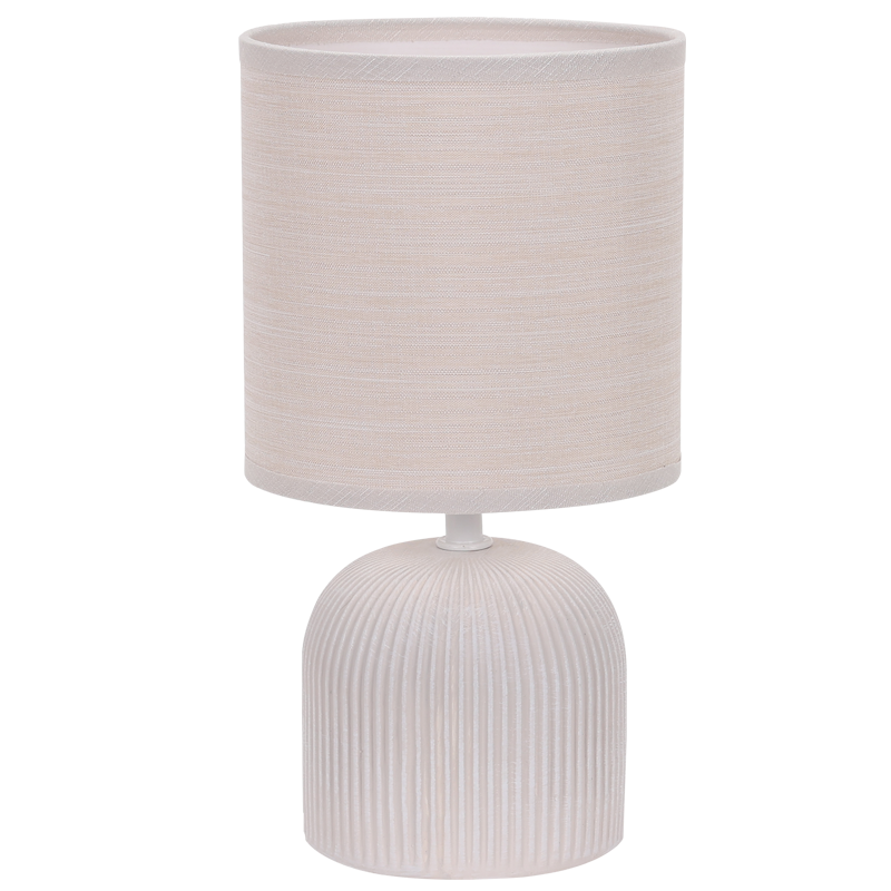 Ribbed Beige Ceramic Table lamp