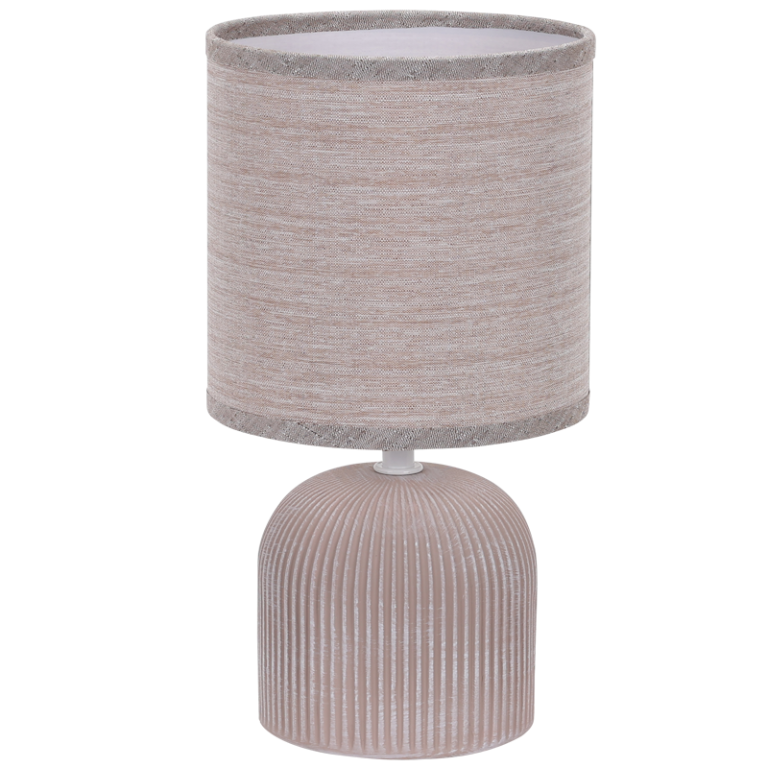 Ribbed Brown Ceramic Table lamp