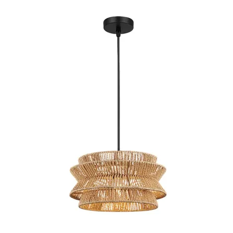 Large Ripple Raffia Pendant