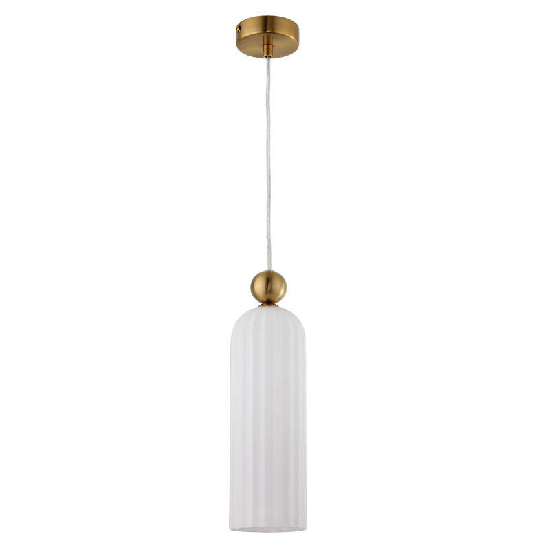 White Fluted Pendant