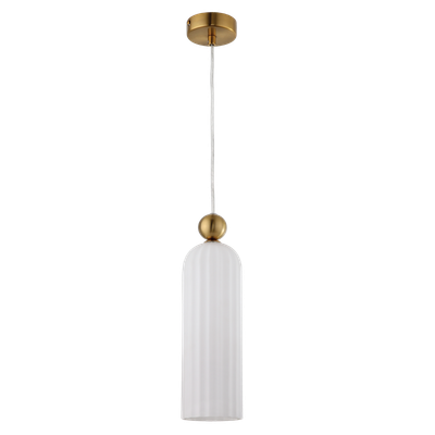 White Fluted Pendant