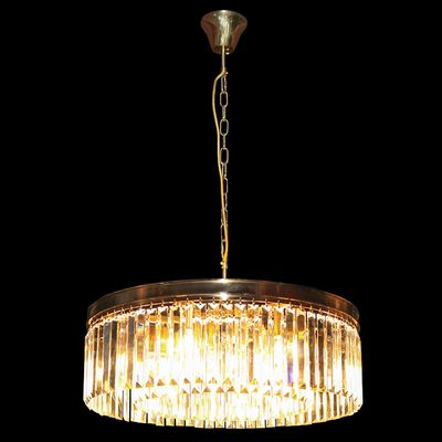 Clear Crystal Round Chandelier Electroplated Gold