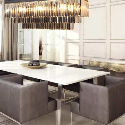 Smoke Crystal Rectangular Chandelier