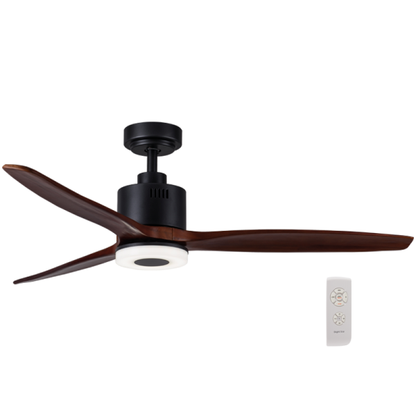 Black Wood Ceiling Fan with Light