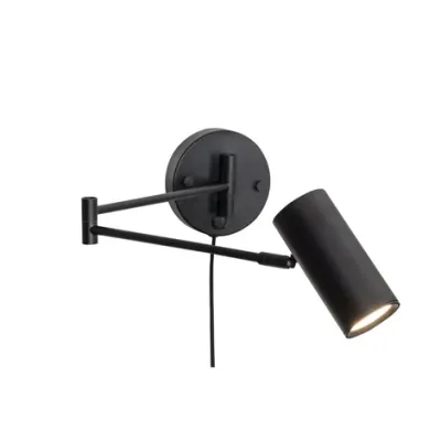 LED Bedside Wall Light | Black or Brass