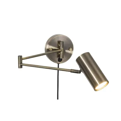 LED Bedside Wall Light | Black or Brass
