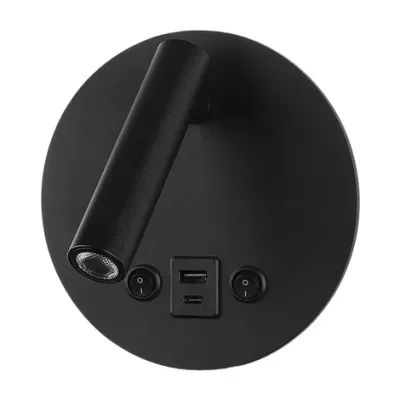 Round USB wall light | 2 Colours