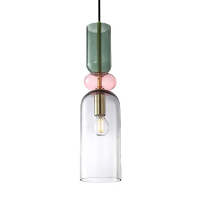 Rainbow Glass Pendant Light | Grey Shadow