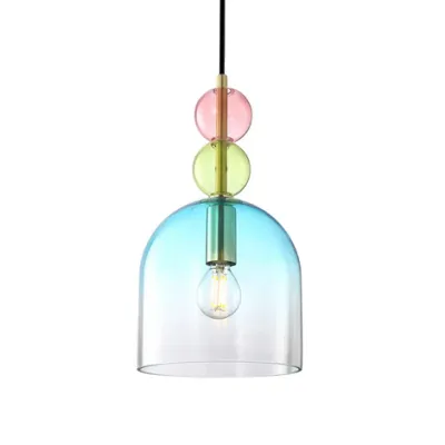 Rainbow Glass Pendant Light | Blue Shadow