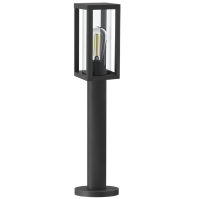 Aluminium Standing Lantern with Clear Glass