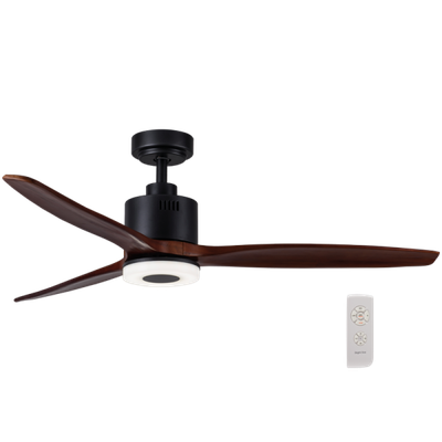 Black Wood Ceiling Fan with Light