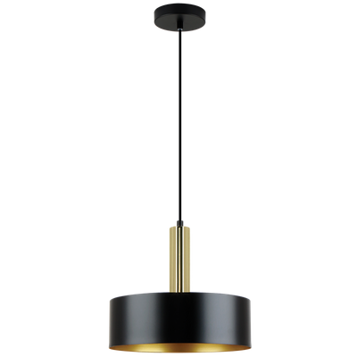Polished Matt Black & Gold Pendant