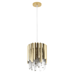 Gold Stainless Steel Crystal Pendant