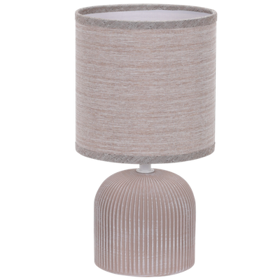 Ribbed Brown Ceramic Table lamp