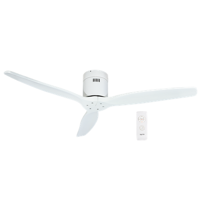 White Solid Wood Ceiling Fan
