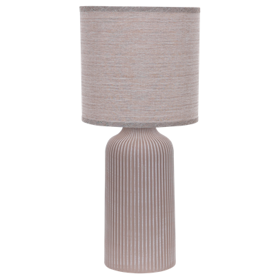Brown Ceramic Base with Cream Shade Table lamp