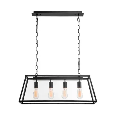 Rustic Rectangular Lantern | Four Light