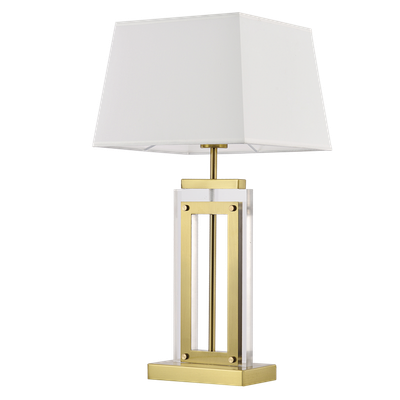 Acrylic and Metal Base Table Lamp