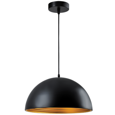 Cone Black & Gold Metal Pendant