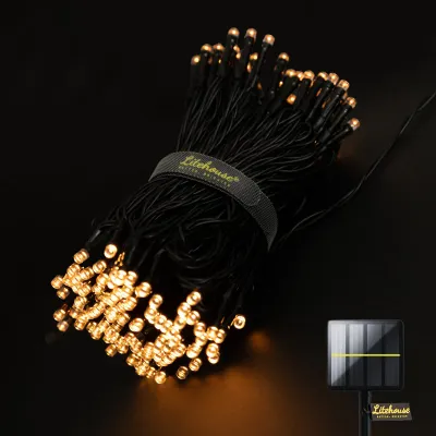 Black String Solar Fairy Lights