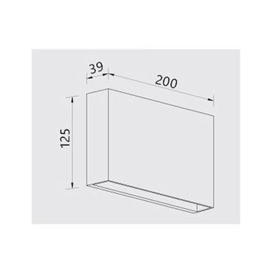 Synerji Black LED Square Outdoor wall light 12W