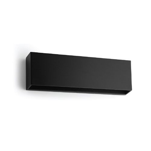 Synerji Black LED Outdoor wall light 6W
