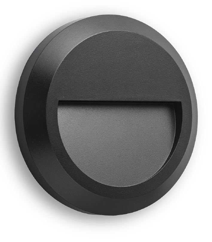 Black Round Down Facing Pathlight