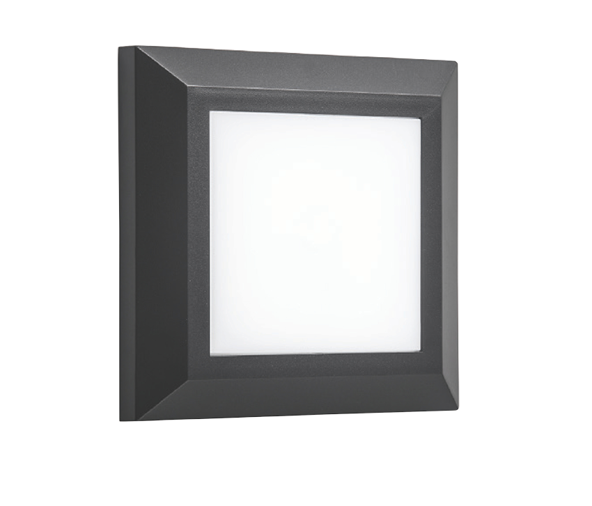 Black Square LED Outdoor Pathlight 4W
