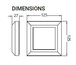 Black Square Down facing Pathlight