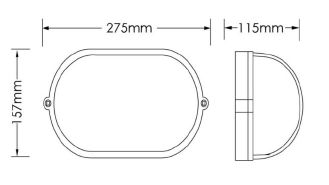 Synerji Small Oval White Bulkhead