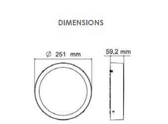 White Round Bulkhead 13W