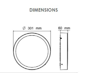 White Round Bulkhead 21W