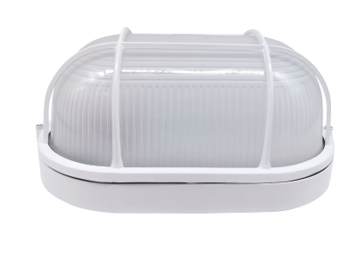 Synerji Large Oval White Grid Bulkhead